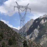 Tour de transmission d'énergie, pylônes électriques, ligne de transmission d'énergie 225 kVA