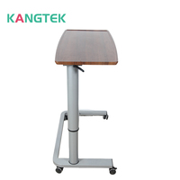 Table de lit mobile et réglable pour hôpital Bureau d'ordinateur Table de chevet pour hôpital avec roulettes