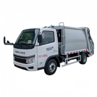 Camion compacteur de déchets diesel léger 5 m³ à transmission manuelle, châssis mini 4x2, fonctionnement flexible, zones rurales
