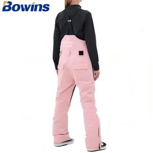 Women's <strong>Waterproof</strong> Insulated Snow Bibs Windproof Thermal Ski Bib <strong>Overalls</strong> for Winter Outdoor - Product Image 2
