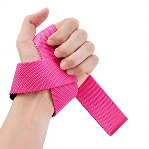 Sangles de poignet en coton légères antidérapantes sans élasticité pour l'entraînement en salle de sport, les soulevés de terre, les exercices de traction et la force avec la barre - Product Image 1