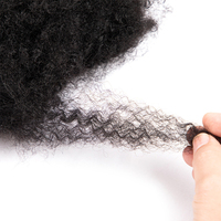 100% cheveux humains vierges Afro crépus bouclés en vrac cheveux humains bruts Remy en vrac tressage de cheveux humains pour les femmes Dreadlock Extensions