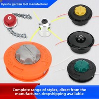 Tête de coupe universelle pour tondeuse à gazon, accessoires de désherbage, sans démontage, avec déclenchement automatique du fil, fil d'acier et corde en nylon