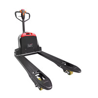 Chariot élévateur à palettes entièrement électrique 1,5 tonne 2 tonnes, batterie lithium 24V 1200W, pneus hydrauliques en polyuréthane, longueur de fourche 1150 mm, levée 200 mm