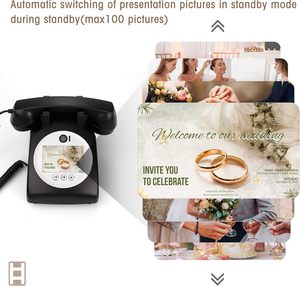 <strong>Black</strong> Video Guest <strong>Book</strong> - Antique Wall <strong>Phone</strong> Camera for Weddings Birthdays Graduations Telephone - Product Image 4