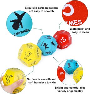 <span class=keywords><strong>Dés</strong></span> géants <span class=keywords><strong>en</strong></span> <span class=keywords><strong>mousse</strong></span> à 12 faces Premkid pour l'exercice et le yoga des enfants - Utilisation <span class=keywords><strong>en</strong></span> classe et <span class=keywords><strong>en</strong></span> maternelle, intérieur/extérieur - Product Image 4