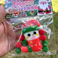 Jouet promotionnel de Noël à remontée lente, jouet anti-stress en forme de gant du Père Noël, jouet à presser pour enfants