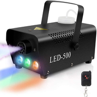 Machine à fumée mini 500w, brouillard liquide, disco, télécommande professionnelle, effet de lavage LED, fumée