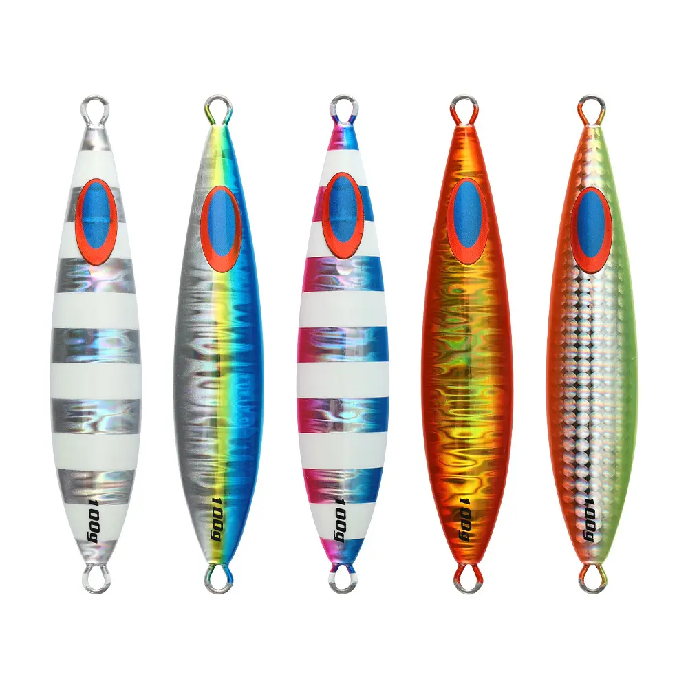 Jiggingpro 40g 60g 80g 100g 150g 200g Slow Jiggging Lure Luminous Fishing Jigs for Tuna Metal Jig Throw Jigging Fishing Lure