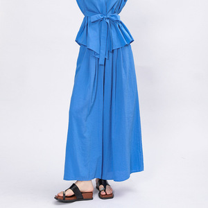 <span class=keywords><strong>Pantaloni</strong></span> Palazzo <span class=keywords><strong>in</strong></span> <span class=keywords><strong>Lino</strong></span> da Donna - Alla Moda, Minimalisti, Versatili, Comodi, Traspiranti con Drappeggio Fluido Simile a una Gonna - Product Image 1