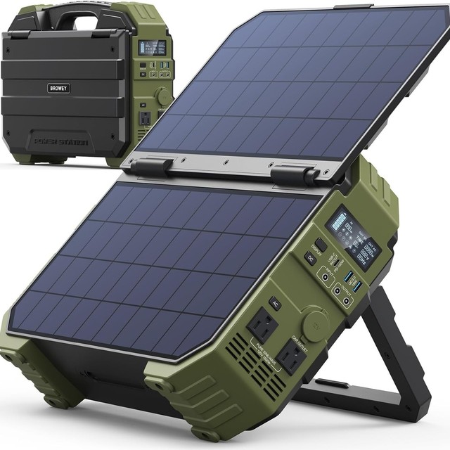 Portable Power Station 1600W with Solar Panel 1024Wh LiFePO4 Battery USB-C Fast Charge for Home Backup Camping Power Outages RV