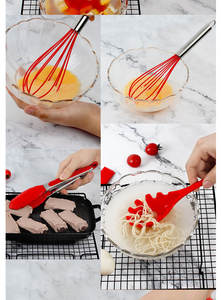 Juego de Utensilios de <span class=keywords><strong>Cocina</strong></span> de <span class=keywords><strong>Silicona</strong></span> de 10 Piezas, Resistentes al Calor, Antiadherentes, Aptos para Microondas y Lavavajillas, con Agarre Ergonómico - Product Image 4