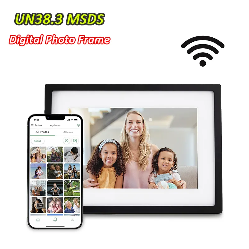 사용자 정의 크기 홈 장식 비디오 Frameo 15 인치 IPS 터치 스크린을 통해 즉시 스마트 와이파이 디지털 액자