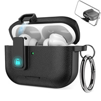 Casing Earphone Kulit Kustom dengan Pelindung Jatuh dan Penyangga untuk AirPods 4 5 untuk Airpods Pro 2