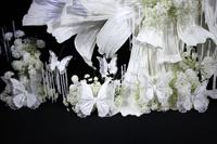Décoration de mariage élégante en dentelle de polyester, papillon, pour extérieur, fête féerique, accessoire personnalisable pour exposition