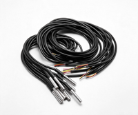 Sonde de température de l'eau industrielle DS18B20 en acier inoxydable, encapsulée et étanche, avec câble de 0,5 m, 1 m, 2 m