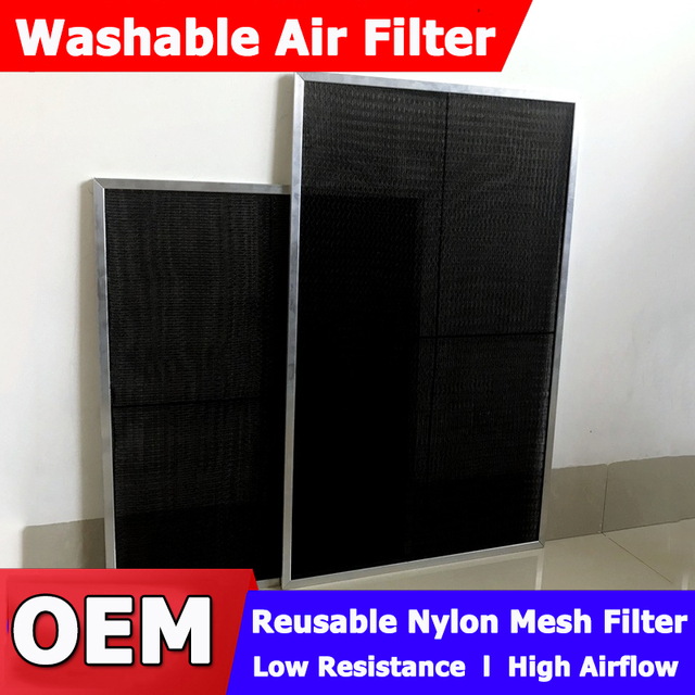 Nylon Mesh Pre Air Filter Washable Industrial HVAC Air Filter Reusable Ventilation Filter OEM Customized Size Supplier