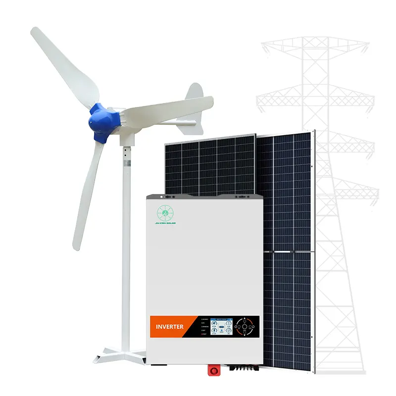 Hot sale 300w 500w 1000w 3kw 5kw 10kw off grid wind turbine generator home farm Jiucan factory product solar wind hybrid system