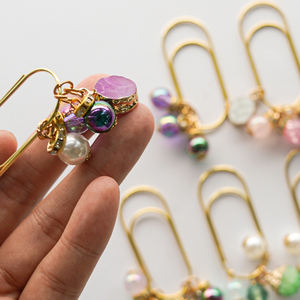 Usine en gros mignon or métal trombones drôle perle chaîne signet beaux trombones pour Scrapbooking - Product Image 5