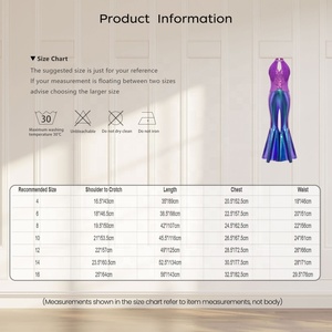 Traje de Baile Profesional para Niñas de 4 a 16 Años, Pantalones Metálicos Acampanados, Mono con Lentejuelas y Diseño Recortado, para Actuaciones en Escenario y Fiestas - Product Image 6