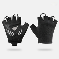 Guantes de Ciclismo Ligeros de Seda, Medios Dedos, Transpirables, Antideslizantes, con Absorción de Impactos, Cierre Magnético, para Fitness, Deportes, Gimnasio y Entrenamiento