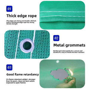 100% Trinh Nữ HDPE an toàn xây dựng lưới màu xanh lá cây PVC Monofilament bóng râm/giàn giáo Lưới <span class=keywords><strong>Net</strong></span> cho xây dựng cắt-to-kích thước bao gồm - Product Image 4