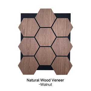Pannelli Acustici Moderni per Hotel di Varie Forme, Colori Personalizzabili, Ecologici, Altamente Efficaci nell'Assorbimento del Suono, Esagonali in Legno - Product Image 4
