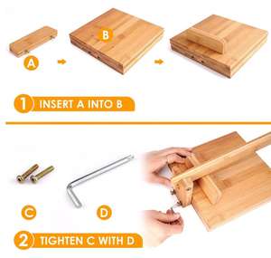 <span class=keywords><strong>Prensa</strong></span> de Tortillas Mexicana Hecha a Mano de Bambú y Madera de 8 Pulgadas, Máquina para Hacer Tortillas de Maíz - Product Image 4