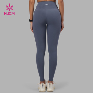 हुकाई कस्टम उच्च गुणवत्ता वाले पॉलिएस्टर स्पैन्डेक्स 4 तरह से खिंचाव सक्रिय कसरत उच्च कमर के साथ जिम लेगिंग - Product Image 2