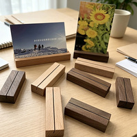 Support de menu en bois personnalisé, porte-carte de table, base en bois, support pour cartes postales et photos, idéal pour la décoration de fêtes, pour petite table.
