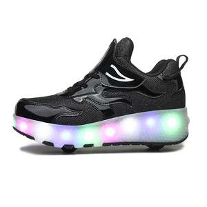 2023 luces LED <span class=keywords><strong>de</strong></span> colores para adultos Runaway Rollershoes transpirables <span class=keywords><strong>de</strong></span> doble fila diseñadores al aire libre zapatos <span class=keywords><strong>de</strong></span> patín <span class=keywords><strong>de</strong></span> goma para niños - Product Image 6
