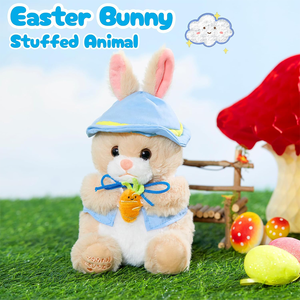 10 pouces charmant lapin de pâques <span class=keywords><strong>peluche</strong></span> <span class=keywords><strong>peluche</strong></span> tenant carotte accrocheur en <span class=keywords><strong>peluche</strong></span> lapin de pâques parfait enfants cadeaux - Product Image 3