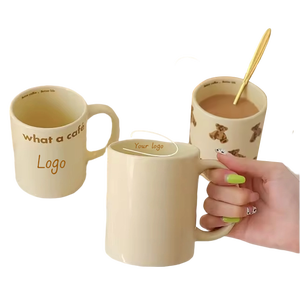Taza de Café de Cerámica Mate Navideña, Estilo Crema, Hecha a Mano, Personalizada, con Cuchara, con Impresión Personalizada, Precio de Fábrica - Product Image 5