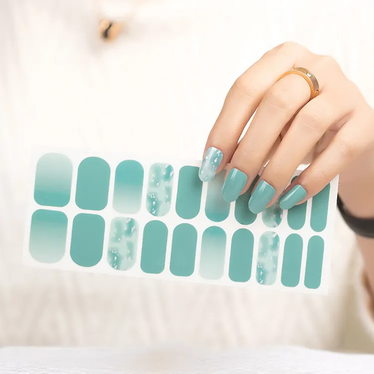 Huizi Hot selling custom nail stickers New nail polish solid color custom nail wraps