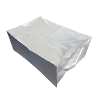 Sacs en aluminium de grande taille, antistatiques, argentés, blancs, à fermeture éclair ou à ouverture supérieure, pour produits à utiliser avec prudence
