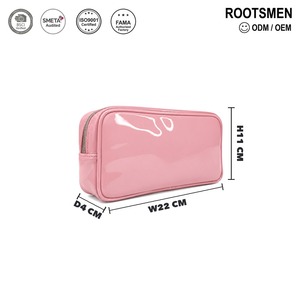 Glossy Lady Cosmetic <b>Bag</b> Blush for Mirror PU Leather 22x4x11cm Zipper Slim Makeup Pouch <b>Travel</b> <b>Storage</b> Custom Logo OEM ODM Low - Product Image 1