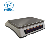 LED 15Kg 30Kg Pengiriman Pos Berat Komersial Kode Batang Skala Cetak Tanda Terima Elektronik dengan Printer