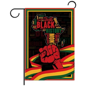 Drapeau <span class=keywords><strong>de</strong></span> jardin personnalisé pour le mois <span class=keywords><strong>de</strong></span> <span class=keywords><strong>l</strong></span>'<span class=keywords><strong>histoire</strong></span> des Noirs, Journée <span class=keywords><strong>de</strong></span> la liberté du Juneteenth, drapeau <span class=keywords><strong>de</strong></span> jardin Pan-<span class=keywords><strong>Afrique</strong></span>, drapeau <span class=keywords><strong>de</strong></span> jardin double face, décoration <span class=keywords><strong>de</strong></span> la maison - Product Image 1
