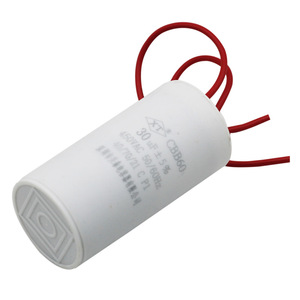 Condensateur de machine à laver CBB60 30UF, petite taille 38*76mm, deux fils, 450V, pour cycle d'essorage, condensateurs électrolytiques en aluminium - Product Image 1