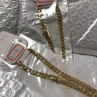 Chaîne cubaine Monaco étanche en or 14 carats, ensemble de bijoux nouveau style Miami 6 mm avec fermoir en S pour femmes et hommes