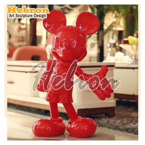 Escultura de Ratón Personalizada de Estilo <span class=keywords><strong>Pop</strong></span> Art, Estatua de <span class=keywords><strong>Mickey</strong></span> en Fibra de Vidrio, Escultura de Resina para Jardín con Diseño de Dibujos Animados - Product Image 3