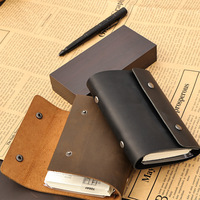 Carnet de notes exécutif en cuir véritable, format A5, pages lignées, rechargeable, gravure personnalisée, cadeau d'affaires pour client