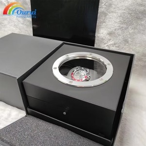 Premium OEM Custom Logo Wooden <b>Watch</b> Box for Luxury Single <b>Watch</b>, Elegant Wood Gift <b>Case</b> with Leather Interior - Product Image 5