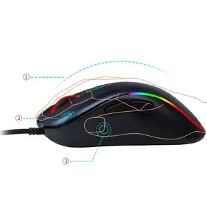 2023 Nieuwe Aankomst Computer Accessoires Optische Lichtgewicht Universele 7 Rgb Wired Gaming Mouse Voor Pc Gamer