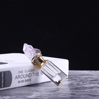 Bouteille de parfum en cristal d'améthyste naturelle, 1 pièce, huile de luxe, décoration de salon