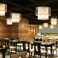 Petite suspension LED moderne Lustre à goutte tissé Zen pour la maison, le bureau et le restaurant Bar Installation au plafond