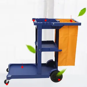 Hotel Customize Housekeeping Trolley Cart Housekeeping Room Attendant Janitor Trolley For Sale Custodial Cart