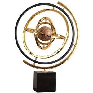 Modern Minimalist Globe <b>Ornament</b> Iron Circular Decorative For Living Room TV Cabinet Hotel Display - Product Image 5