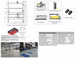 Eco-way 4000kg Elevador de estacionamiento de 4 postes Estacionamiento doble de <span class=keywords><strong>cuatro</strong></span> postes Elevador automático popular Elevador de automóviles Elevador de garaje - Product Image 3