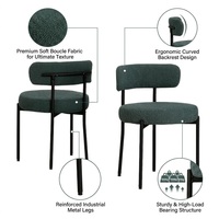 Fauteuil Club Boucle Silhouette Courbée Bio, Assise Texturée Douce pour Coin Lecture, Bureau, Hall d'Hôtel, Vente en Gros, Personnalisable